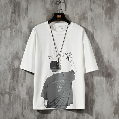 Мъжка тениска с  апликация  и къс  ръкав