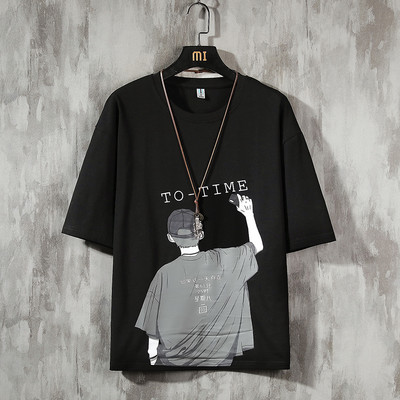 Мъжка тениска с  апликация  и къс  ръкав