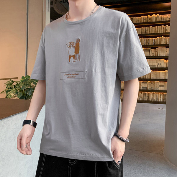 Meeste vabaaja lühikeste varrukatega t-särk