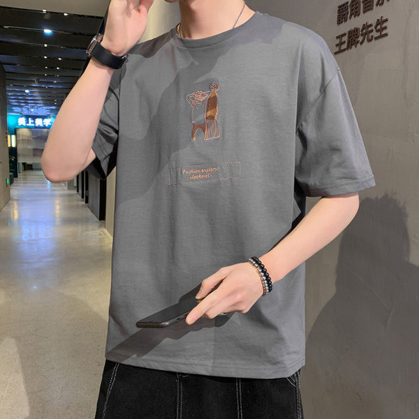 Meeste vabaaja lühikeste varrukatega t-särk