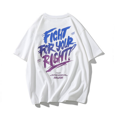 Neljas värvitoonis meeste t-särk kirjaga ja 3/4 varrukatega