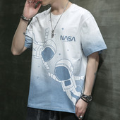 Vabaaja meeste lühikeste varrukatega T-särk – voogavad värvid