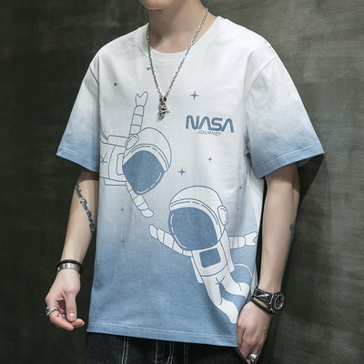 Vabaaja meeste lühikeste varrukatega T-särk – voogavad värvid