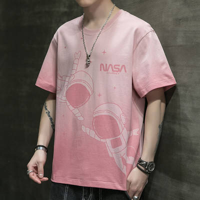 Vabaaja meeste lühikeste varrukatega T-särk – voogavad värvid