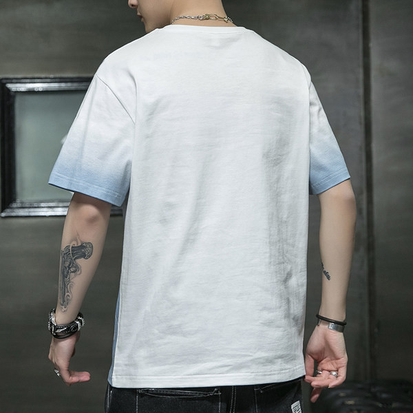 Vabaaja meeste lühikeste varrukatega T-särk – voogavad värvid