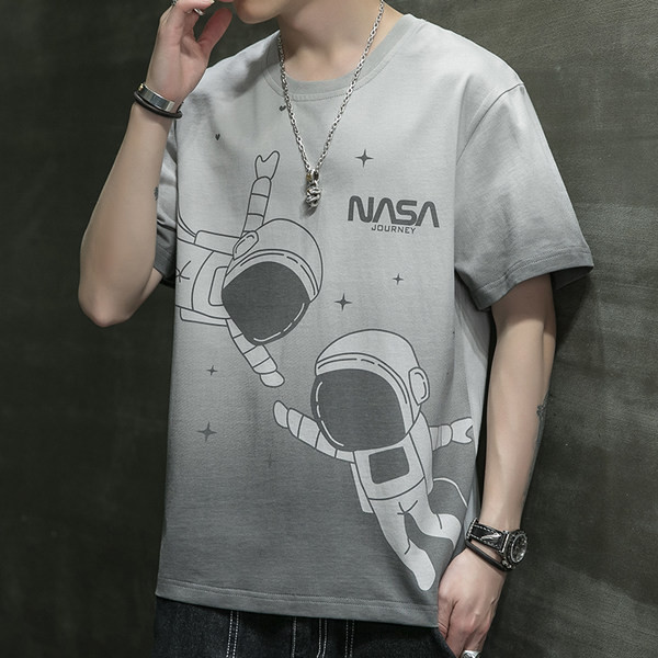 Vabaaja meeste lühikeste varrukatega T-särk – voogavad värvid