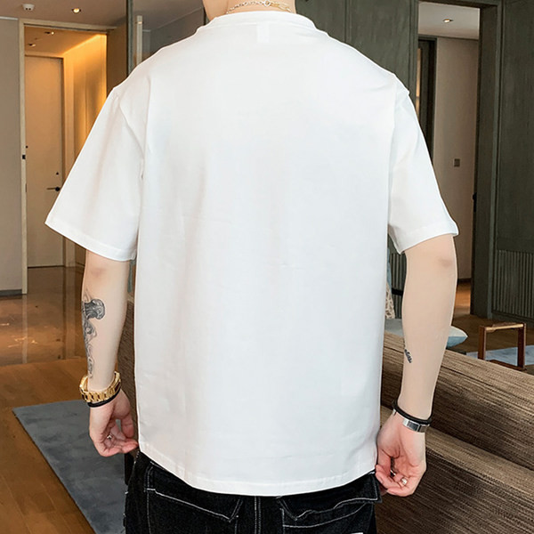 Meeste suvine lühikeste varrukate ja trükiga T-särk