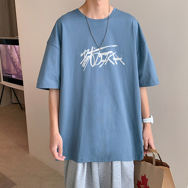 Мъжка тениска с надпис и размер до 5XL