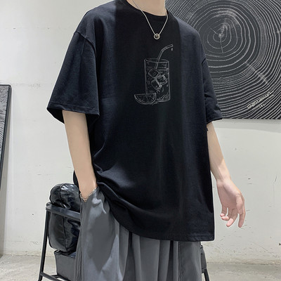 Puuvillane lai aplikatsiooniga T-särk meestele