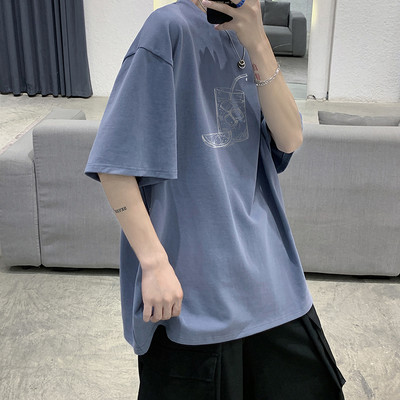 Puuvillane lai aplikatsiooniga T-särk meestele