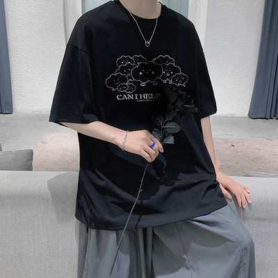 Puuvillane lai aplikatsiooniga T-särk meestele