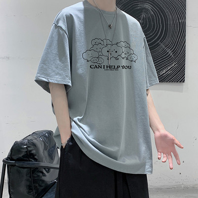 Puuvillane lai aplikatsiooniga T-särk meestele