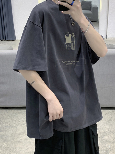 Puuvillane lai aplikatsiooniga T-särk meestele