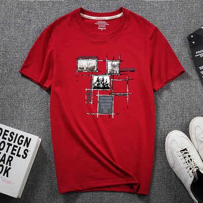 Ανδρικό μπλουζάκι με απλικέ και 3/4 μανίκια για άντρες