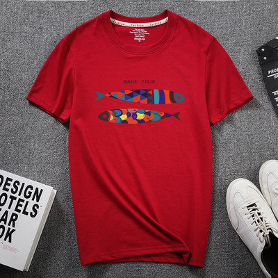 Ανδρικό μπλουζάκι με απλικέ και 3/4 μανίκια για άντρες