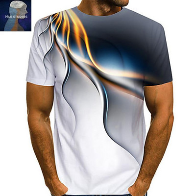 Uue mudeli lühikeste varrukate ja ovaalse kaelusega meeste T-särk - mitmes värvitoonis