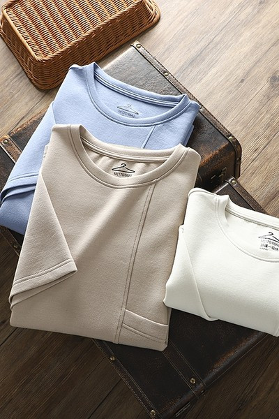 Мъжка ежедневна тениска  с къс ръкав и джоб