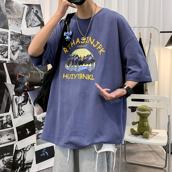 Casual μπλουζάκι με τύπωμα και 3/4 μανίκια