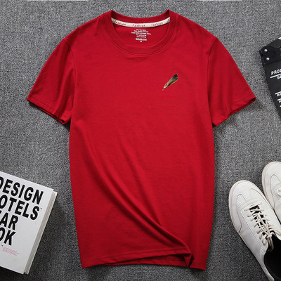 Uue mudeli lühikeste varrukate ja aplikatsiooniga vabaaja T-särk