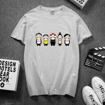 Uue mudeli lühikeste varrukate ja aplikatsiooniga vabaaja T-särk