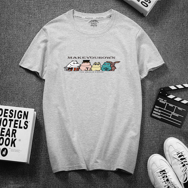 Uue mudeli lühikeste varrukate ja aplikatsiooniga vabaaja T-särk