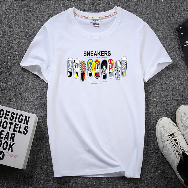 Uue mudeli lühikeste varrukate ja aplikatsiooniga vabaaja T-särk