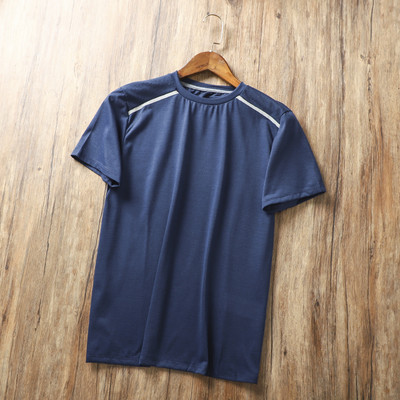 Ежедневна мъжка тениска с къс ръкав и О-образно деколте