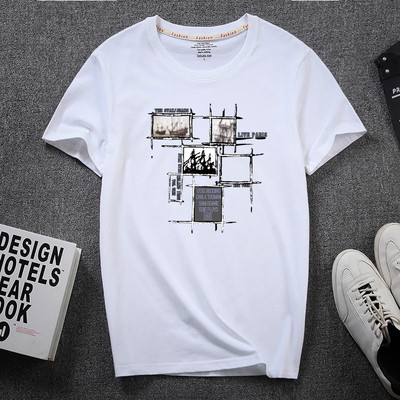 Ανδρικά μπλουζάκια με κοντά μανίκια και έγχρωμες εκτυπώσεις