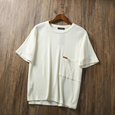 Ümara kaelusega vabaaja meeste T-särk