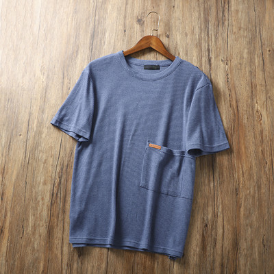 Ümara kaelusega vabaaja meeste T-särk