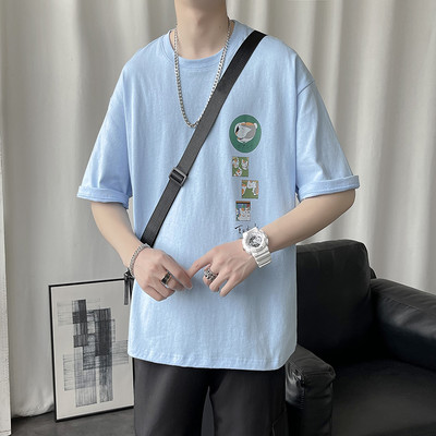 Μεγάλο καλοκαιρινό μπλουζάκι με 3/4 μανίκια και απλικέ