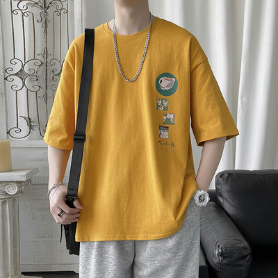 Μεγάλο καλοκαιρινό μπλουζάκι με 3/4 μανίκια και απλικέ