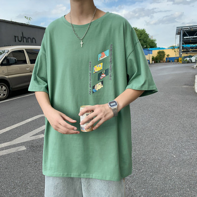 Μεγάλο καλοκαιρινό μπλουζάκι με 3/4 μανίκια και απλικέ