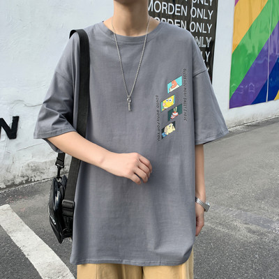 Μεγάλο καλοκαιρινό μπλουζάκι με 3/4 μανίκια και απλικέ