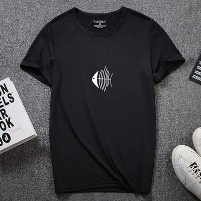 Νέο μοντέλο T-shirt με κοντά μανίκια και οβάλ λαιμόκοψη