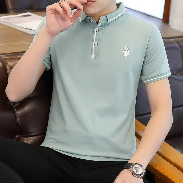 Moodne klassikalise krae ja nööpidega meeste pluus – mitut värvi