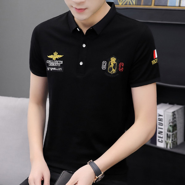 Moodne klassikalise krae, tikandi ja lühikeste varrukatega meeste pluus