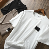 Embleemi ja ümara kaelusega meeste T-särgid