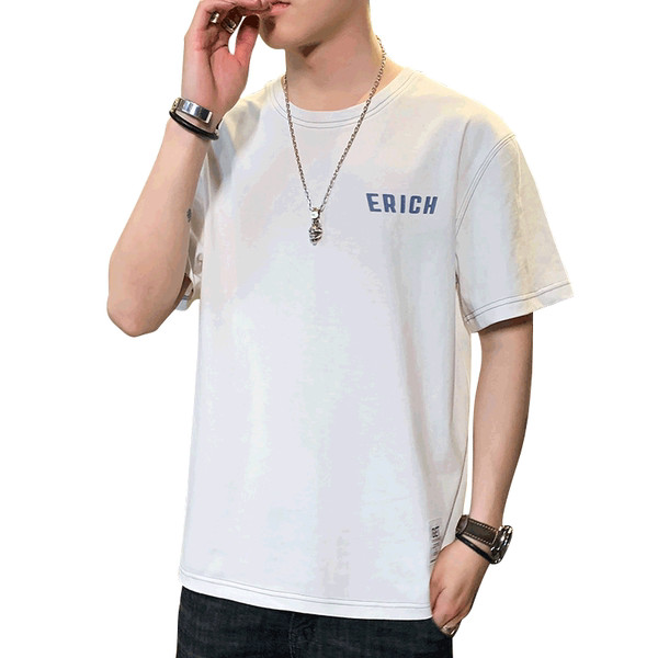 Vabaaja t-särk kirja ja ümara kaelusega