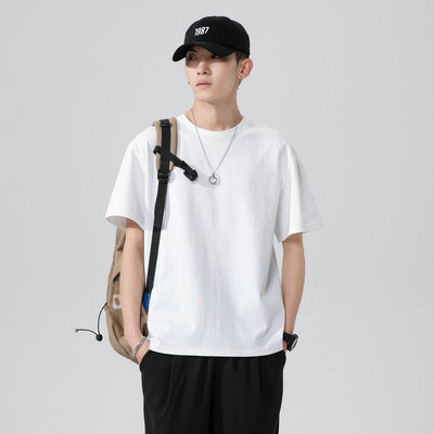 Βαμβακερό μπλουζάκι με κοντό μανίκι για άντρες