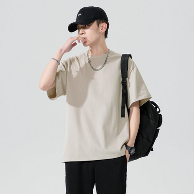 Βαμβακερό μπλουζάκι με κοντό μανίκι για άντρες