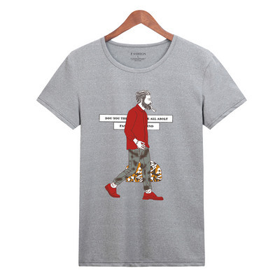 Ανδρικό μπλουζάκι νέου μοντέλου με κοντά μανίκια και απλικέ