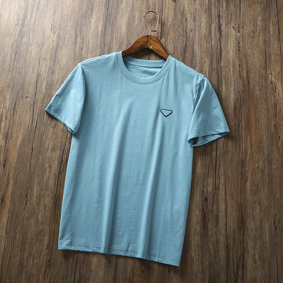 Ümara kaelusega ja lühikeste varrukatega vabaaja meeste T-särk