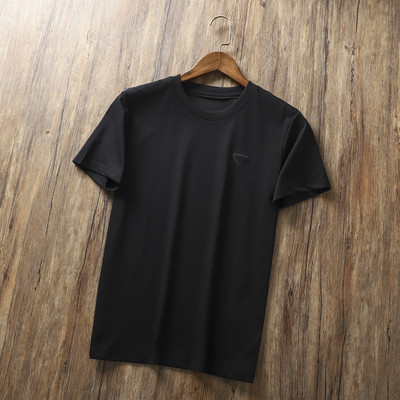 Ümara kaelusega ja lühikeste varrukatega vabaaja meeste T-särk