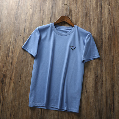 Ümara kaelusega ja lühikeste varrukatega vabaaja meeste T-särk