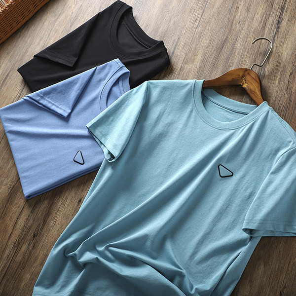 Ümara kaelusega ja lühikeste varrukatega vabaaja meeste T-särk