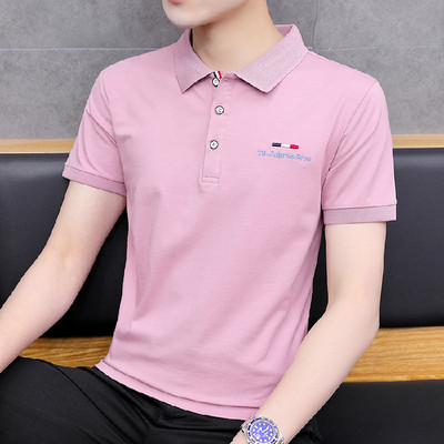 Ανδρικό μπλουζάκι με κουμπιά και κλασικό κολάρο