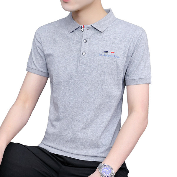 Ανδρικό μπλουζάκι με κουμπιά και κλασικό κολάρο