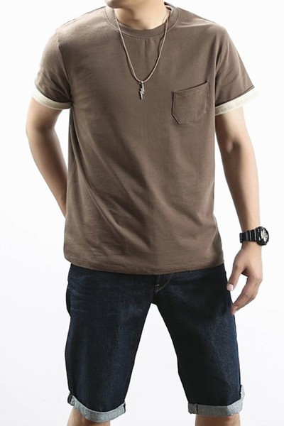 Tasku ja lühikeste varrukatega vabaaja laste T-särk