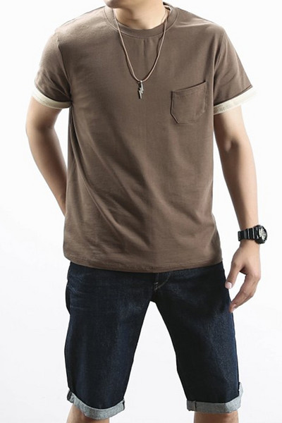 Tasku ja lühikeste varrukatega vabaaja laste T-särk